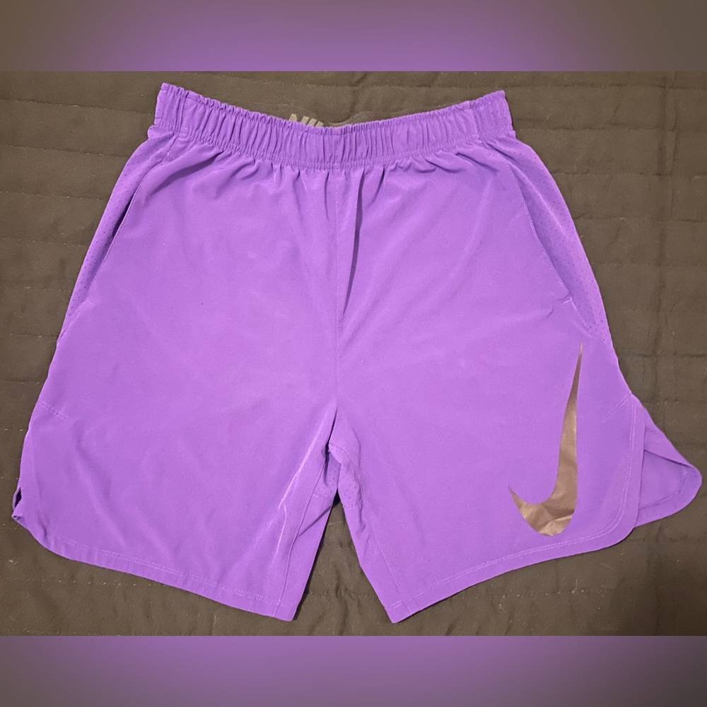 Purple Nike Dry Fit shorts